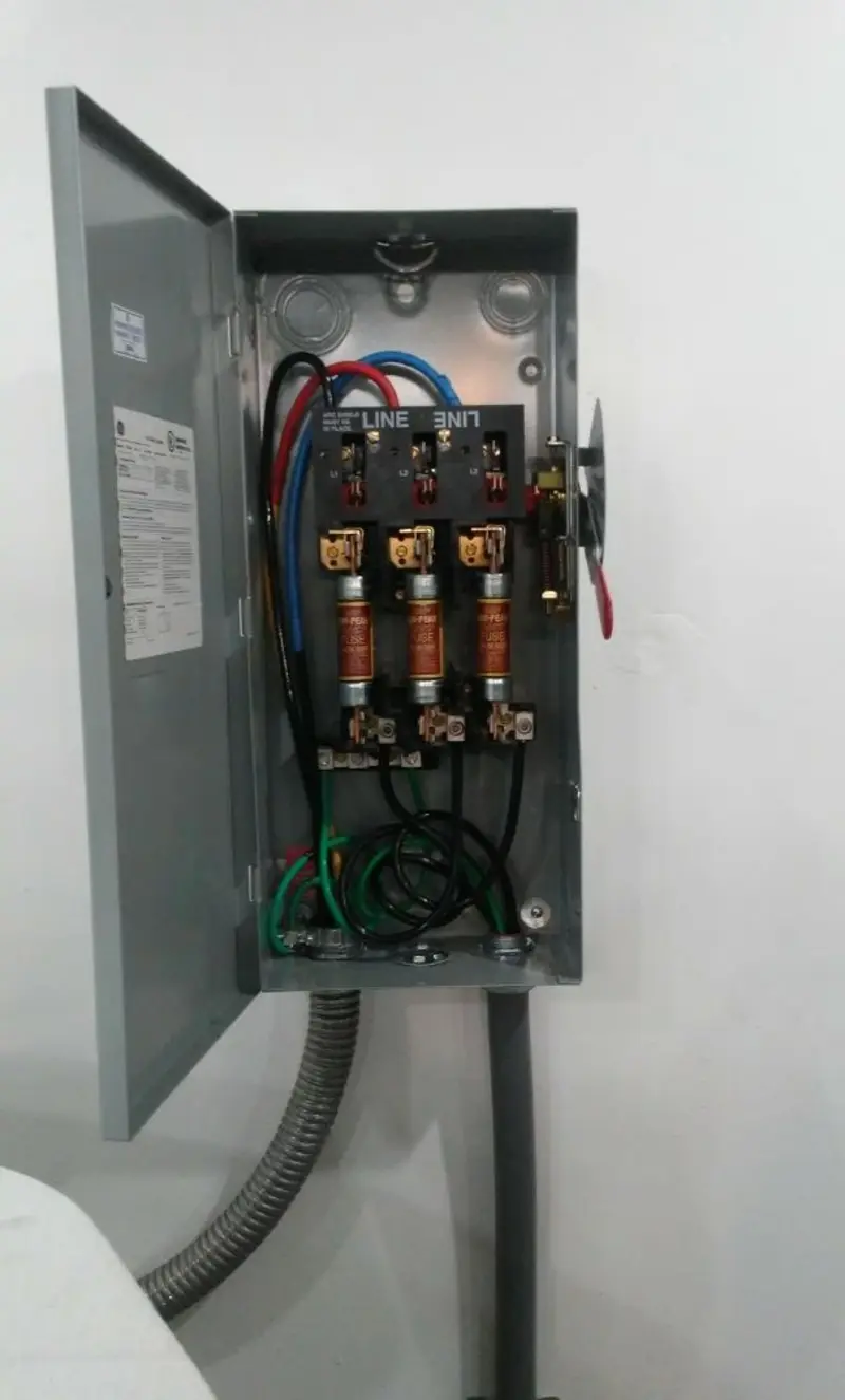 Three-phase disconnect switch installed for Electrical Wiring & Rewiring in Keyport