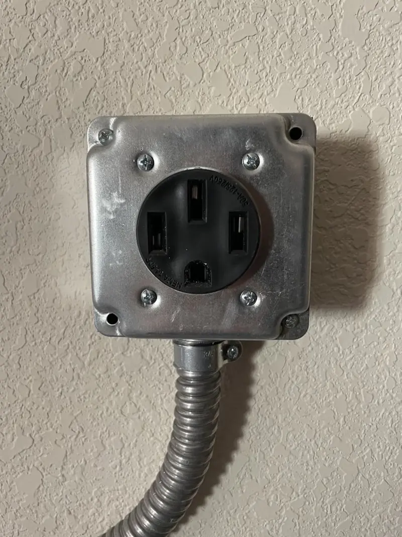 NEMA 14-50 outlet installed for Electrical Panel Upgrade in Keyport